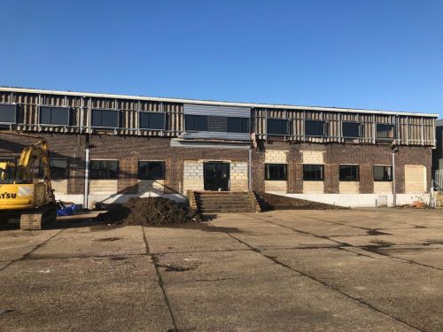 Click Here To Enlarge This Photo Of REFURBISHMENT Overclad existing front elevation with Kingspan KS1000