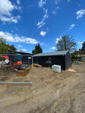 Click Here To Enlarge This Photo Of Barn Conversion - Kingspan Trapezoidal secret fix DRComposite roofing panels in colour Melin Grey XL Forte