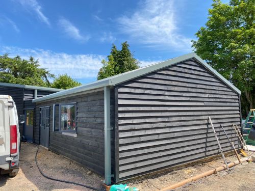 Click Here To Enlarge This Photo Of Barn Conversion - Kingspan Trapezoidal secret fix DRComposite roofing panels in colour Melin Grey XL Forte