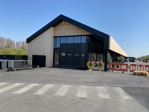 Click Here To Enlarge This Photo Of Betteshanger Country Park - Untreated Siberian Larch Kiln Dried Vertical Cladding & Kingspan KS1000 MicroRib AWP Horizontal Wall Cladding