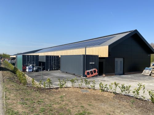 Click Here To Enlarge This Photo Of Betteshanger Country Park - Untreated Siberian Larch Kiln Dried Vertical Cladding & Kingspan KS1000 MicroRib AWP Horizontal Wall Cladding