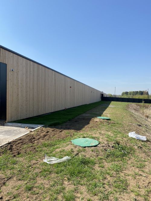 Click Here To Enlarge This Photo Of Betteshanger Country Park - Untreated Siberian Larch Kiln Dried Vertical Cladding & Kingspan KS1000 MicroRib AWP Horizontal Wall Cladding