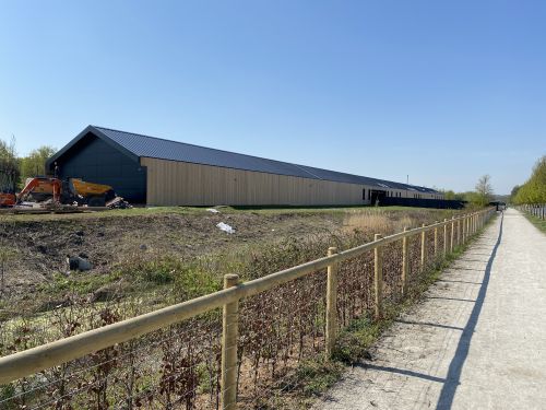 Click Here To Enlarge This Photo Of Betteshanger Country Park - Untreated Siberian Larch Kiln Dried Vertical Cladding & Kingspan KS1000 MicroRib AWP Horizontal Wall Cladding
