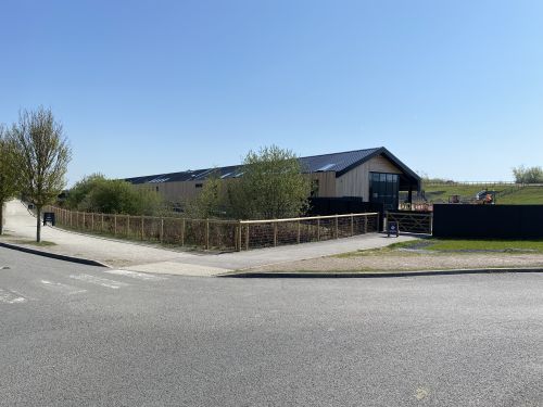 Click Here To Enlarge This Photo Of Betteshanger Country Park - Untreated Siberian Larch Kiln Dried Vertical Cladding & Kingspan KS1000 MicroRib AWP Horizontal Wall Cladding