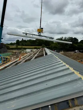 Click Here To Enlarge This Photo Of Kingspan Quadcore KS1000 RW Composite Roofing System in Merlin Grey